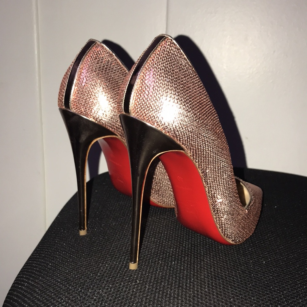 Christian Louboutin So Kate Rose Gold Sequin - Picture 3 of 7